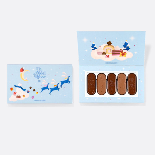 LANGUES DE CHAT DE NOËL EN CHOCOLAT